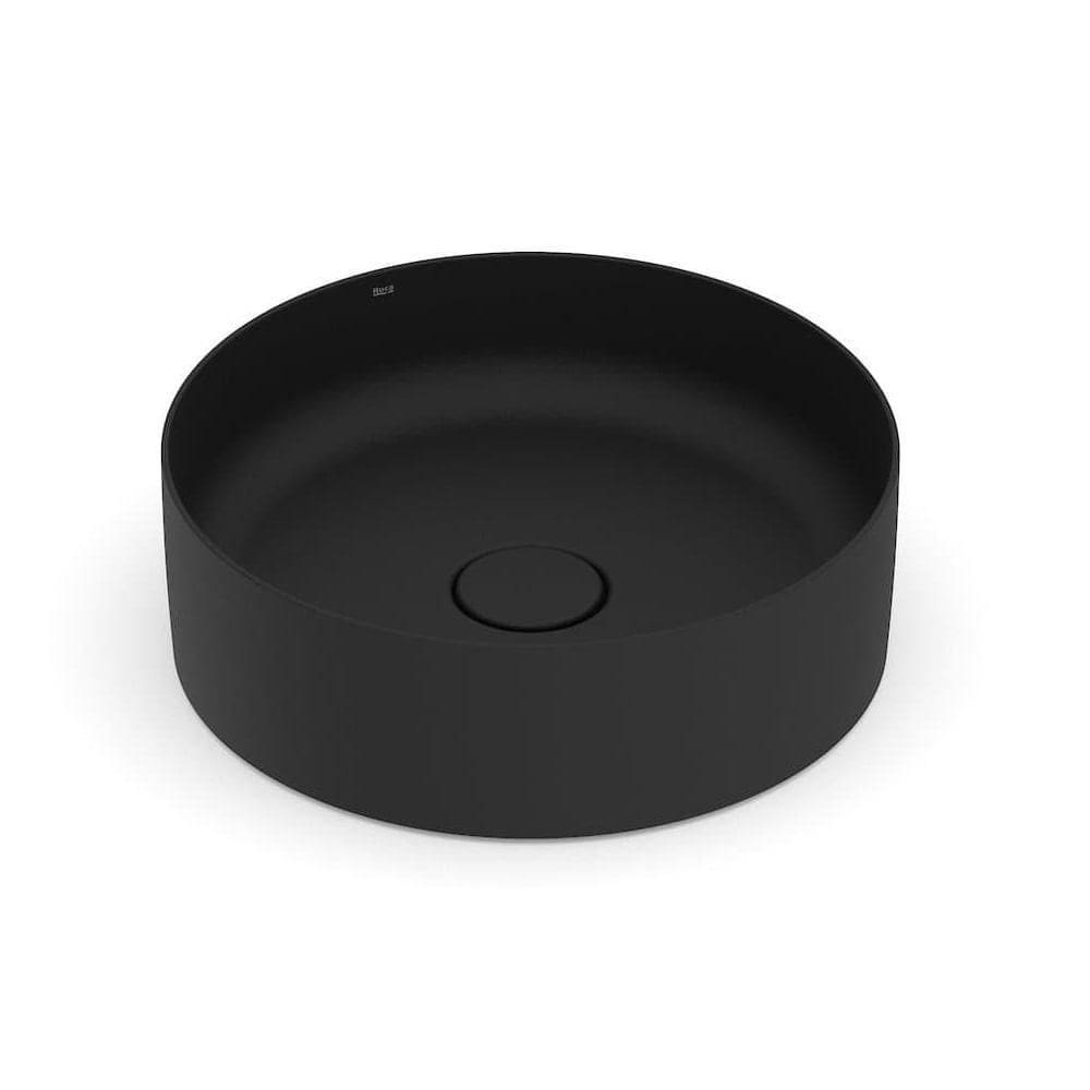 Cuba Apoio 39cm Redonda Roca T2 Terra Matte Black A32787n080