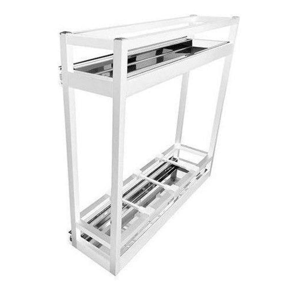 Porta Latas / Óleo Alumínio Branco Lateral Jomer 9302