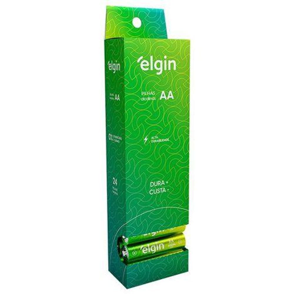Pilha Alcalina Aa Tubo Com 24 Unidades Elgin (82347) [F108]