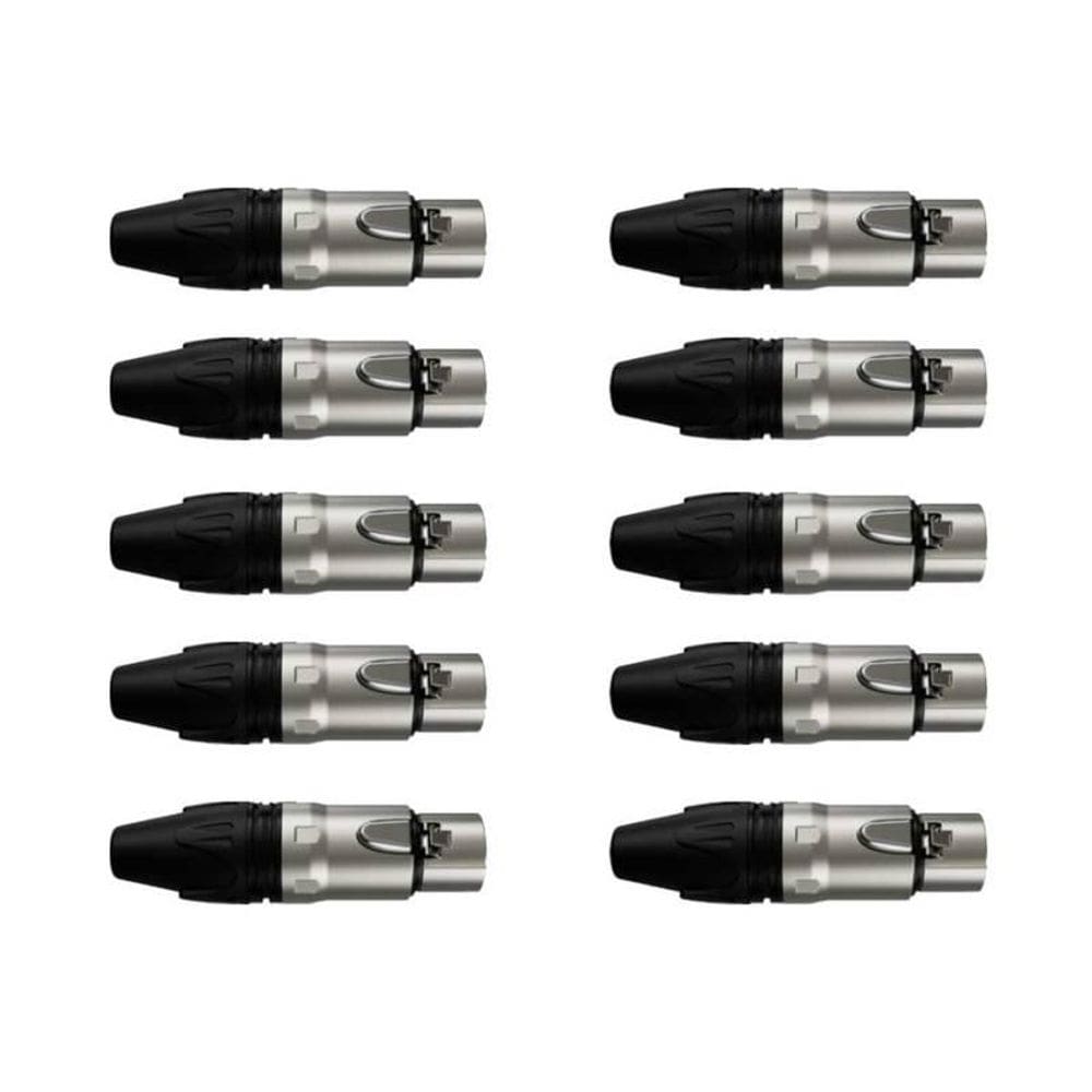 Kit Conector Xlr Femea Wc 1003 (10un) Wireconex [F108]