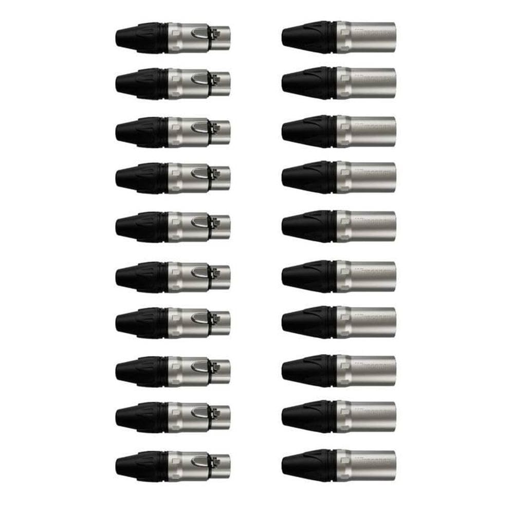 Kit Conectores Xlr 1003 1013 20un (10 Machos/10 Femeas) Wireconex [F108]