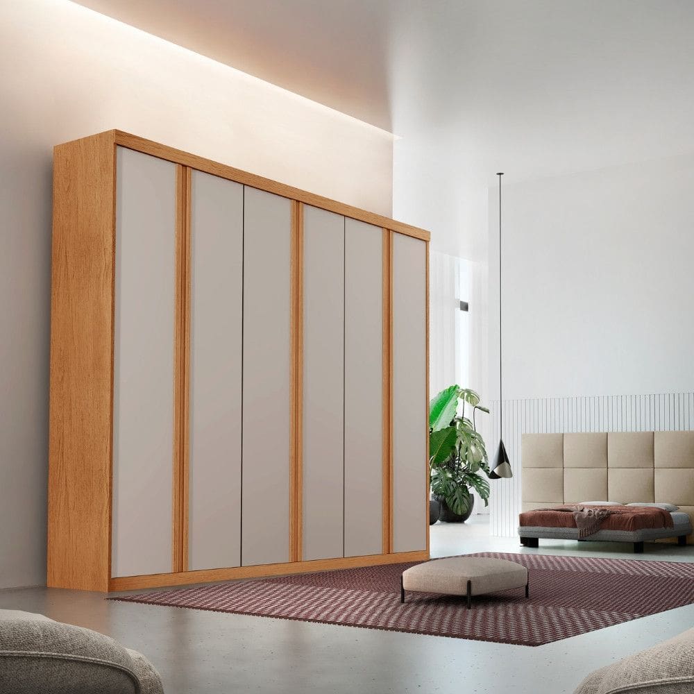Guarda Roupa Casal 6 Portas em MDF Filadelfia Rufato