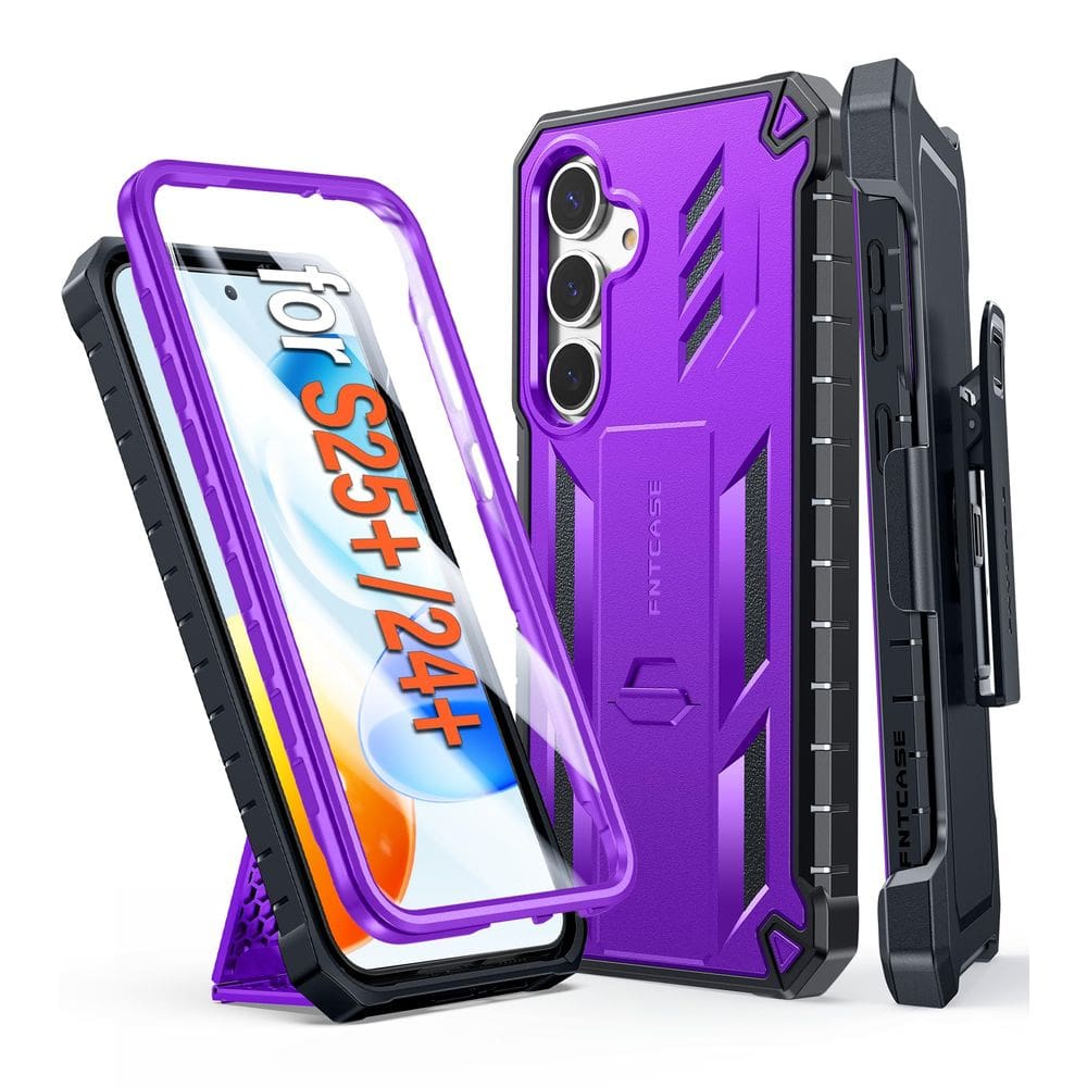 Capa de telefone FNTCASE para Samsung Galaxy S25 Plus/S24 Plus roxa