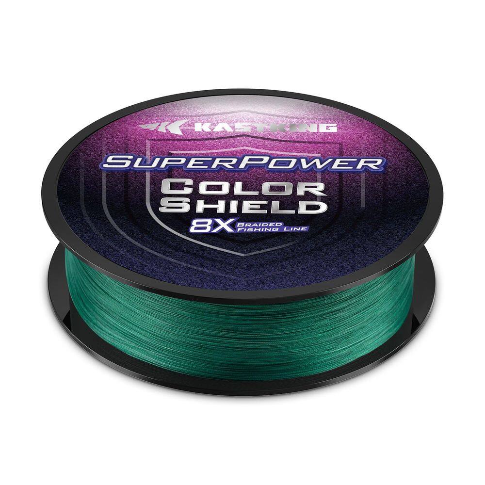 Linha de pesca KastKing Superpower ColorShield 10LB 300m Moss Green