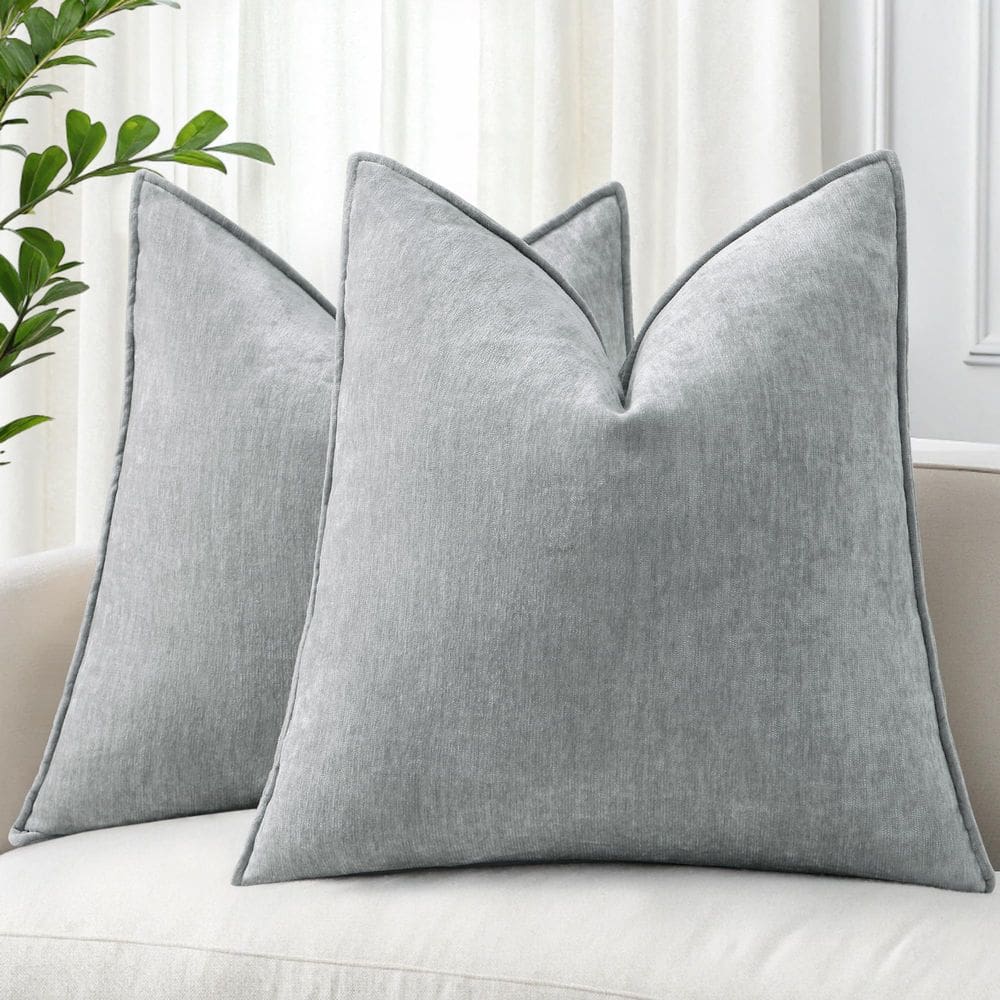 Conjunto de 2 capas de almofada DecoruHome 22x22 Ultimate Grey