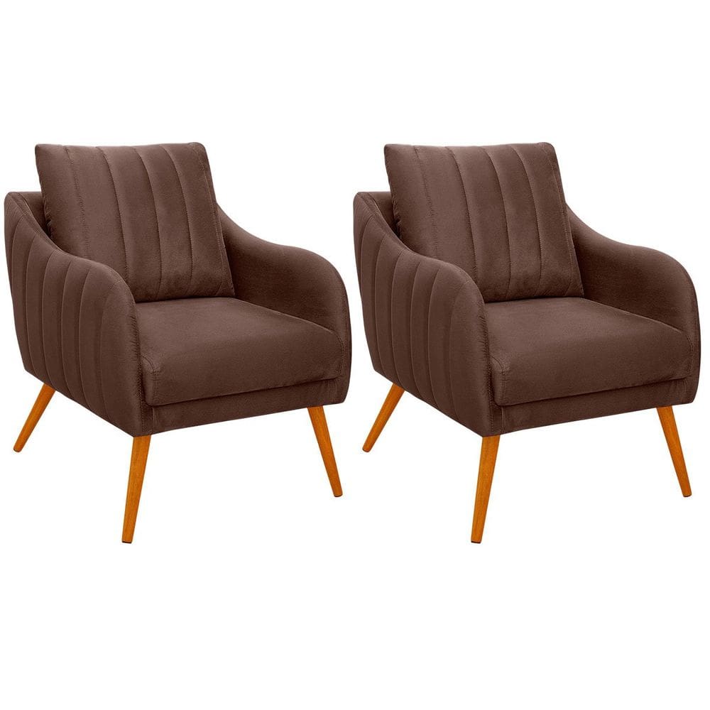 Kit 2 Poltronas para Sala e Escritório Decorativas Síria