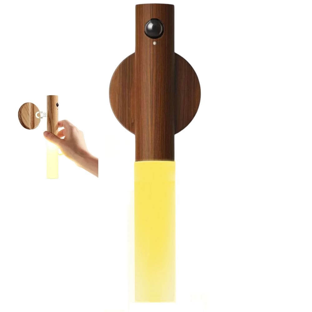 Luminaria Bastao Magnetico LED Luz Noturna Inteligente Sensor Presença Movimento USB Bateria Recarregavel Decoraçao Casa Quarto Sala Corredor