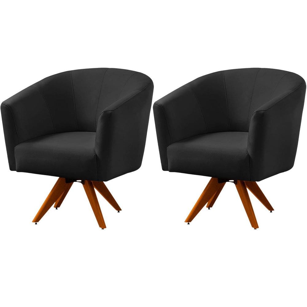 Kit 2 Poltronas para Sala e Escritório Base Giratória Belize