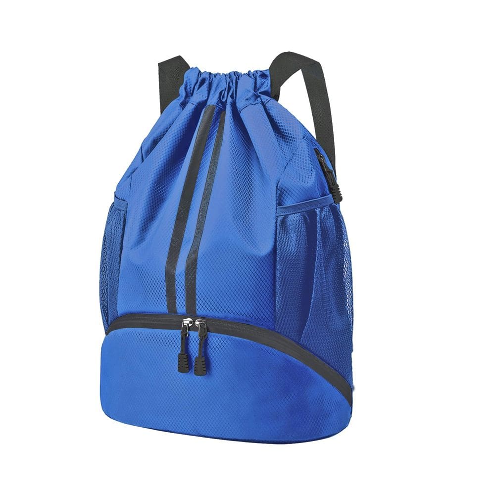 Mochila com cordão Hoedia Sports para mulheres e homens azul