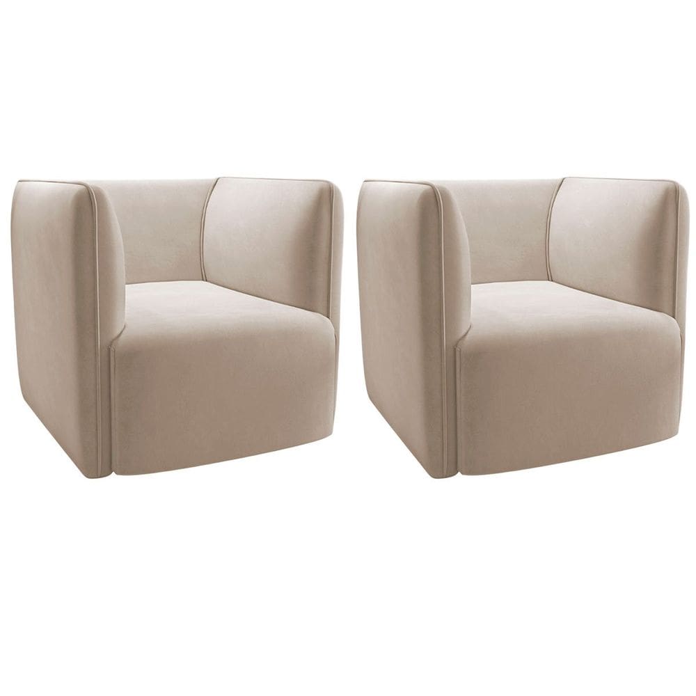 Kit 2 Poltronas para Sala e Escritório Decorativas Maliva