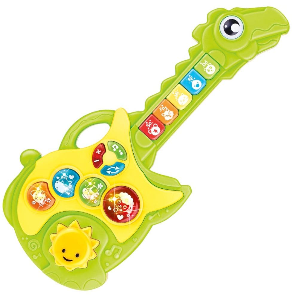 Guitarra Infantil Musical Jacaré Educativo Musica Luz Reforçada Premium