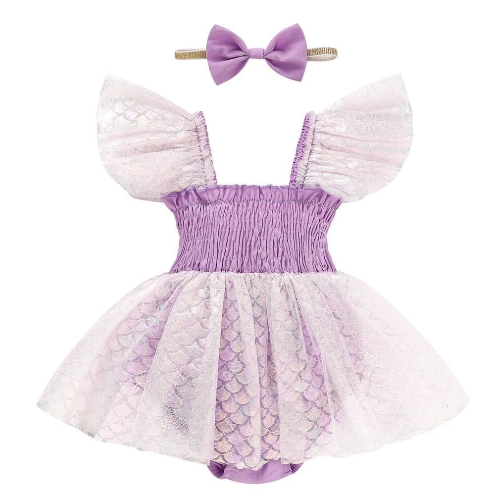 Roupas TITKKOP Baby Girl Tule Romper Ruffe sem mangas 12-18M