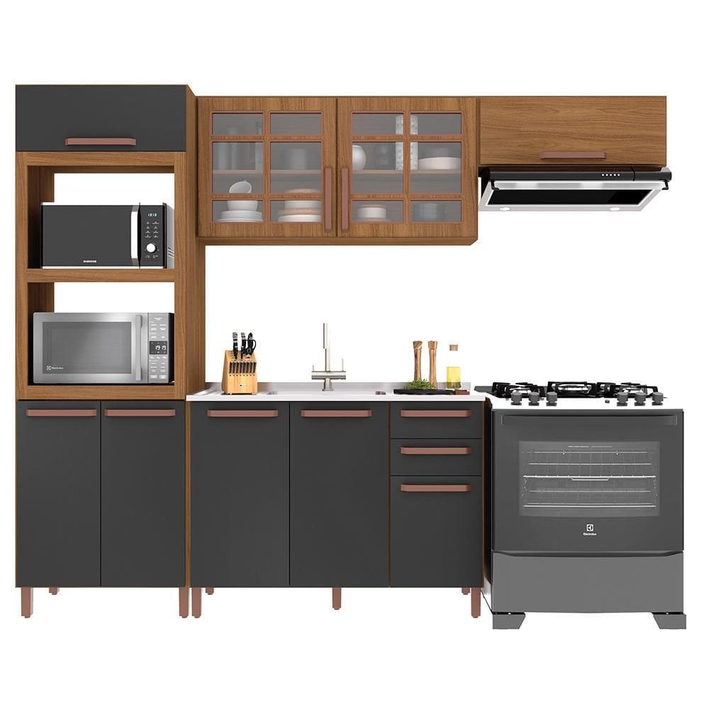 Cozinha Modulada Monza 4 Peças com Torre Quente 2 Fornos - Indékes