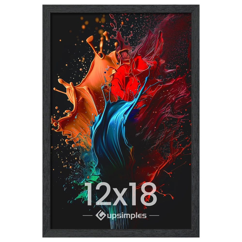 Moldura de pôster upsimple de 12 x 18 cm, galeria de parede preta, pacote com 1 pacote