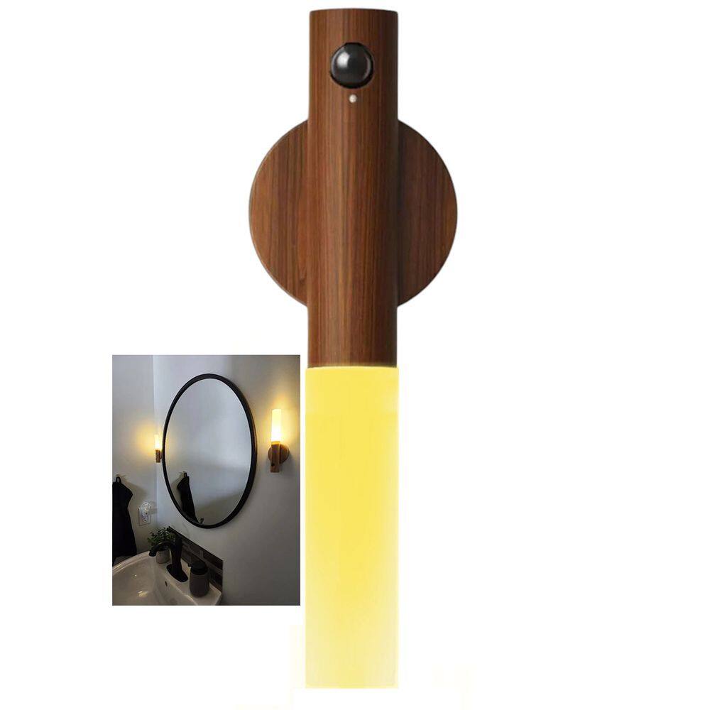 Luminaria Bastao Magnetico LED Sensor Movimento Presença Bateria Recarregavel USB Luz Inteligente Noturna Iluminaçao Casa Sala Quarto Corredor Parede
