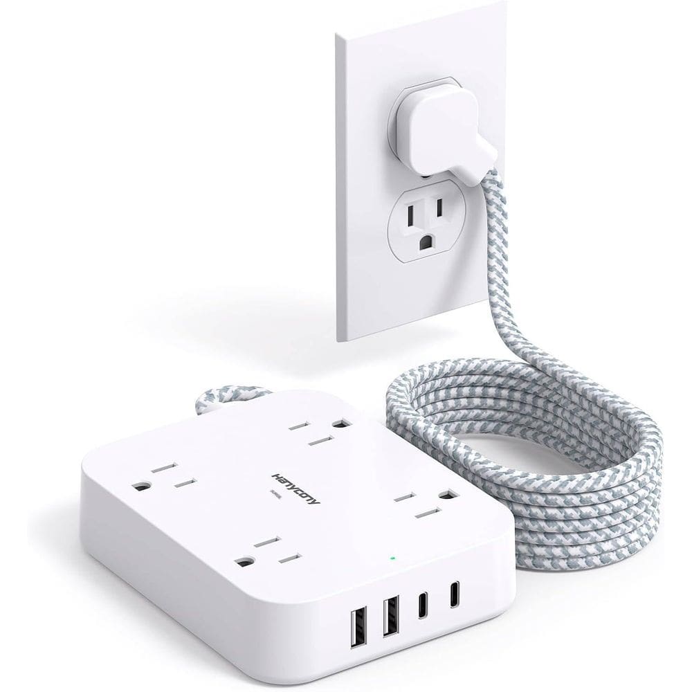 Protetor de sobretensão Power Strip HANYCONY Cabo de 10 pés com 4 portas USB