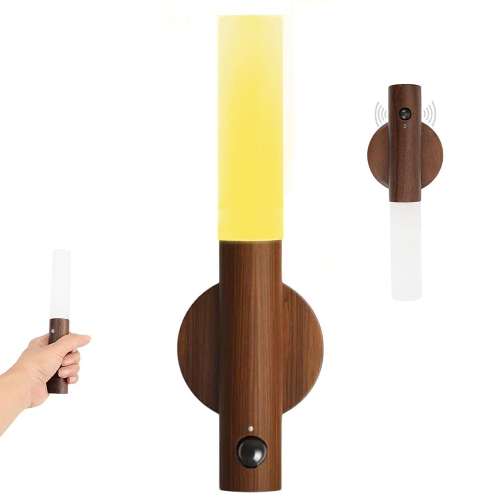 Luminaria Bastao Magnetico Luz Noturna LED Sensor Movimento Presença Bateria Recarregavel USB Iluminaçao Inteligente Casa Decoraçao