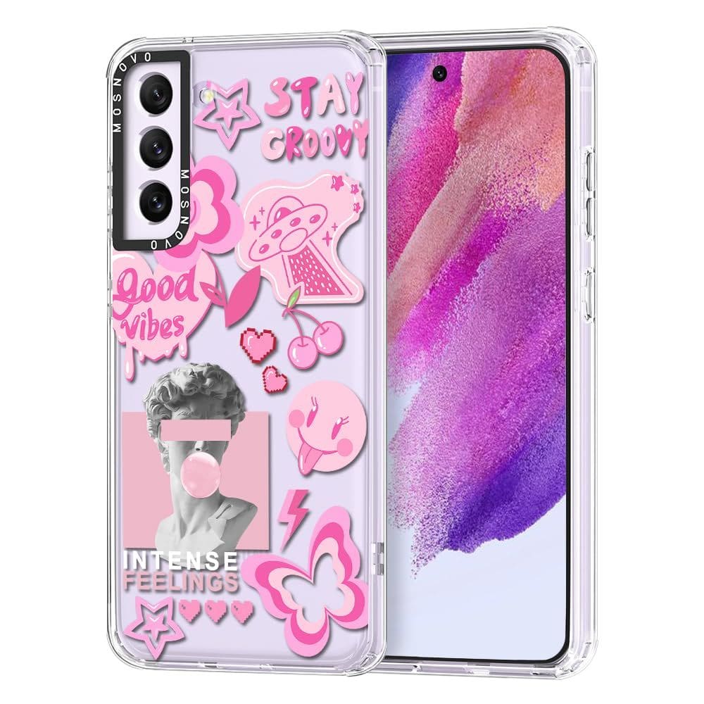 Capa de telefone MOSNOVO para Samsung Galaxy S21 FE Pink Culture