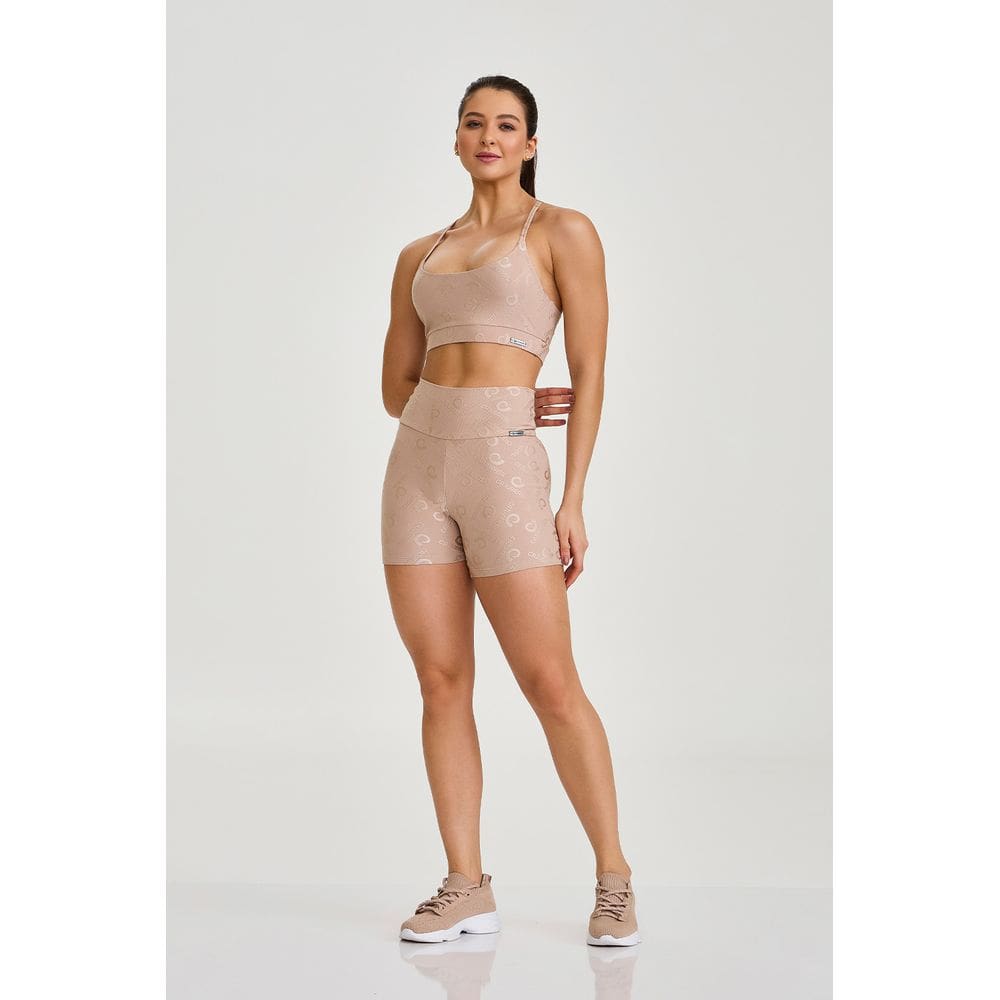Conjunto Short Exclusivo+Top Cajubrasi Bege G(44/46)