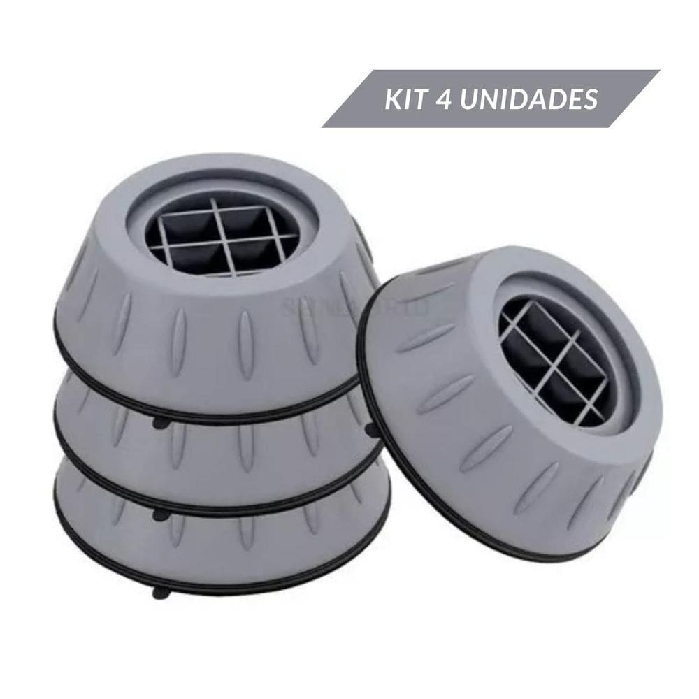 Kit 4 Pés Para Máquina De Lavar Freezer E Geladeira
