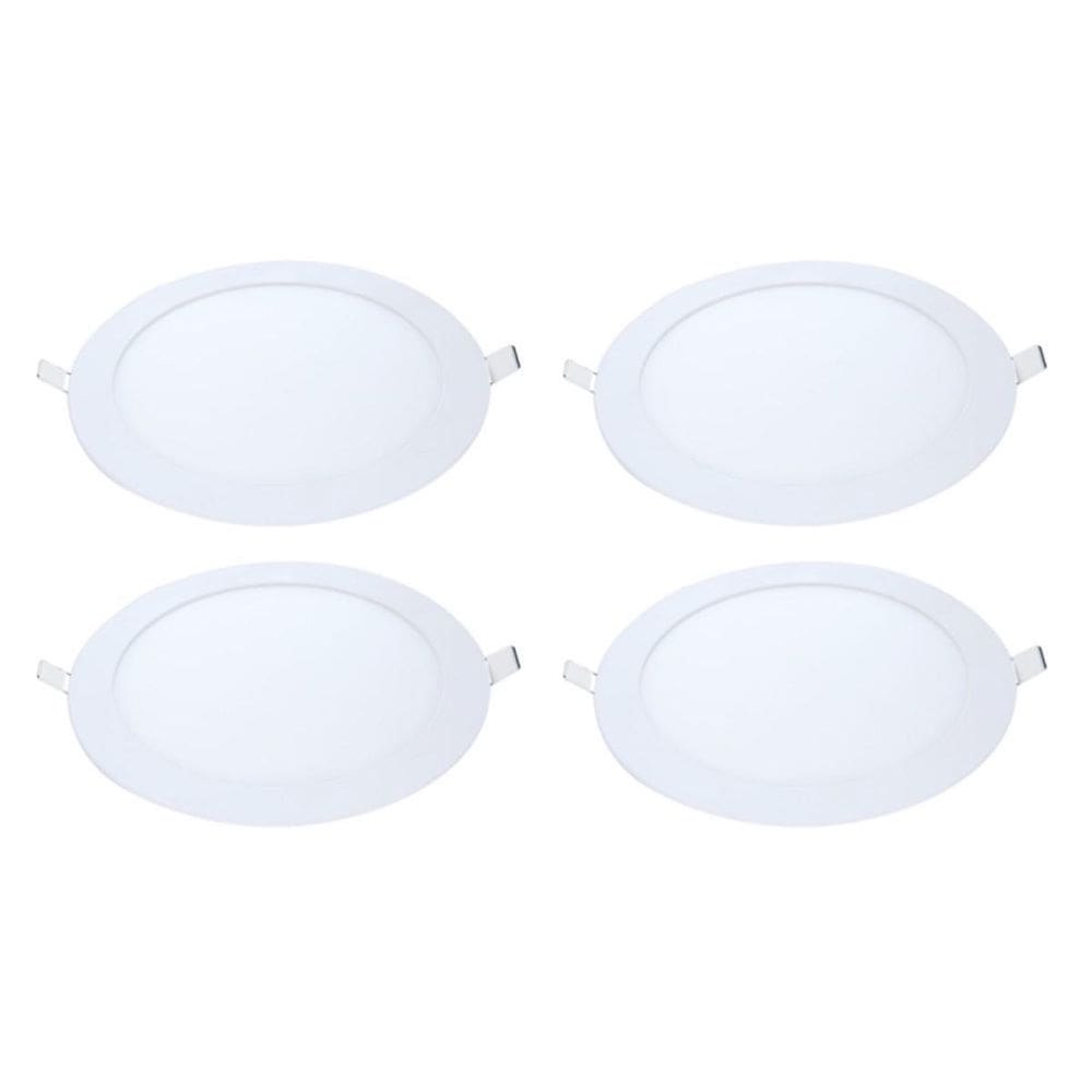 Kit 4 Painel Led Embutir Redondo Luz Neutra 4000K 24W 29Cm
