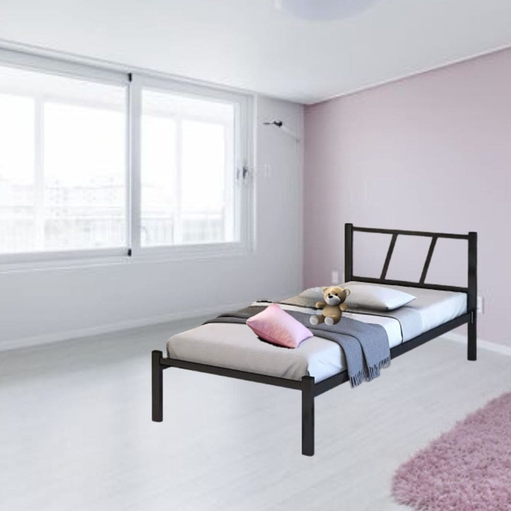 Cama De Solteiro Especial Aço Estilo Industrial Mobbili Cs-04