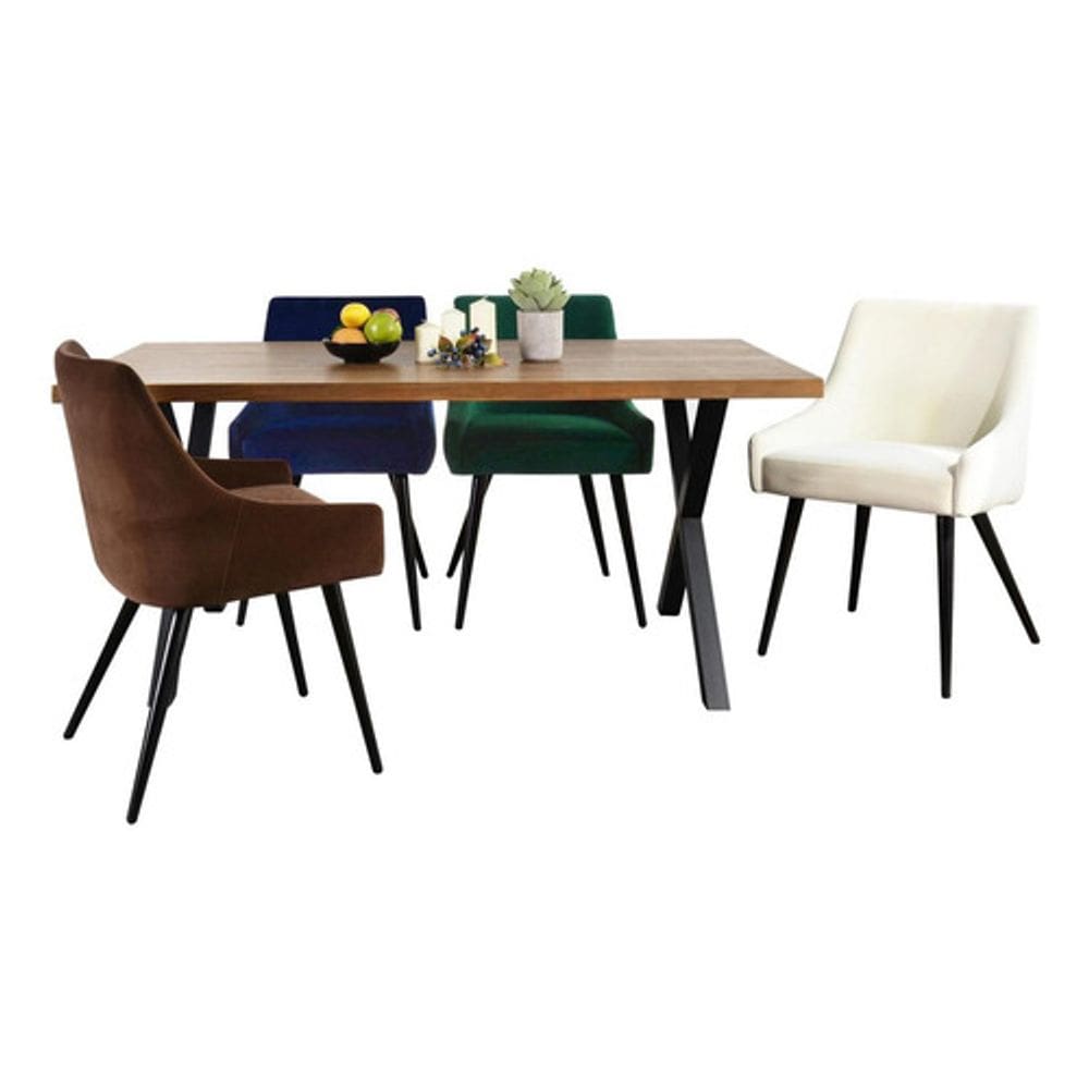 Conjunto De Jantar Mesa 160x75cm + 4 Cadeiras - Multi Color