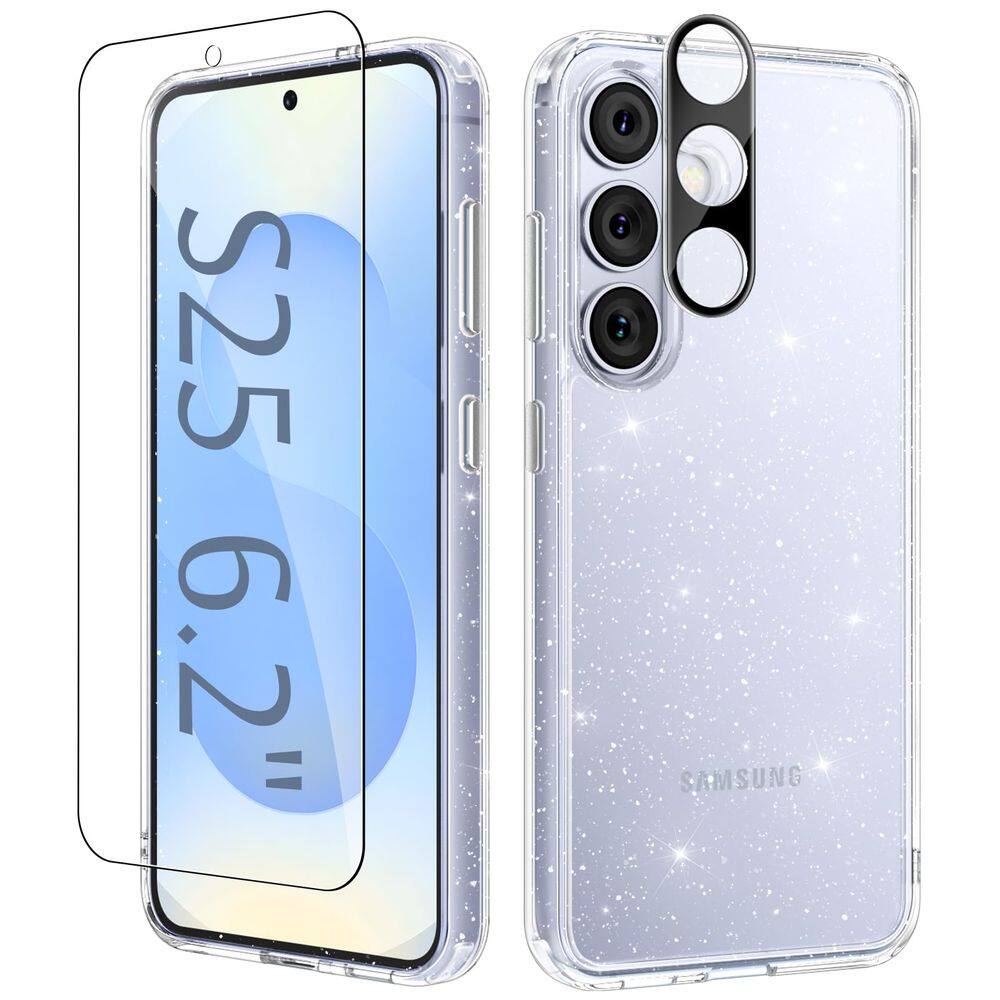 Capa de telefone GVIEWIN para Samsung Galaxy S25 com protetor de tela