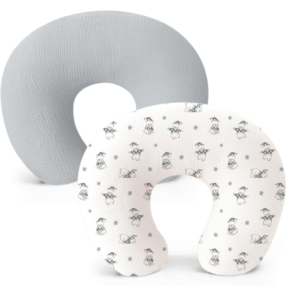 Capas de almofada de amamentação Konssy Muslin Soft para recém-nascidos, pacote com 2