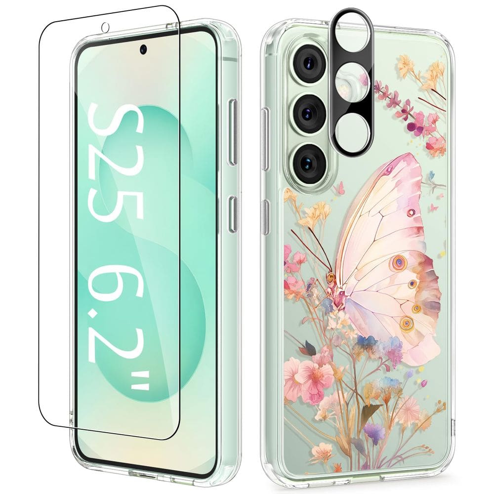 Capa de telefone GVIEWIN para Samsung Galaxy S25 com protetor de tela
