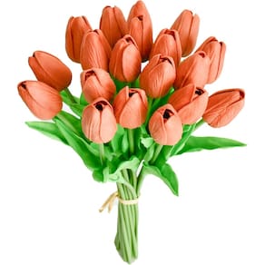 Flores falsas de seda de tulipa artificial Mandy`s Terracotta x20