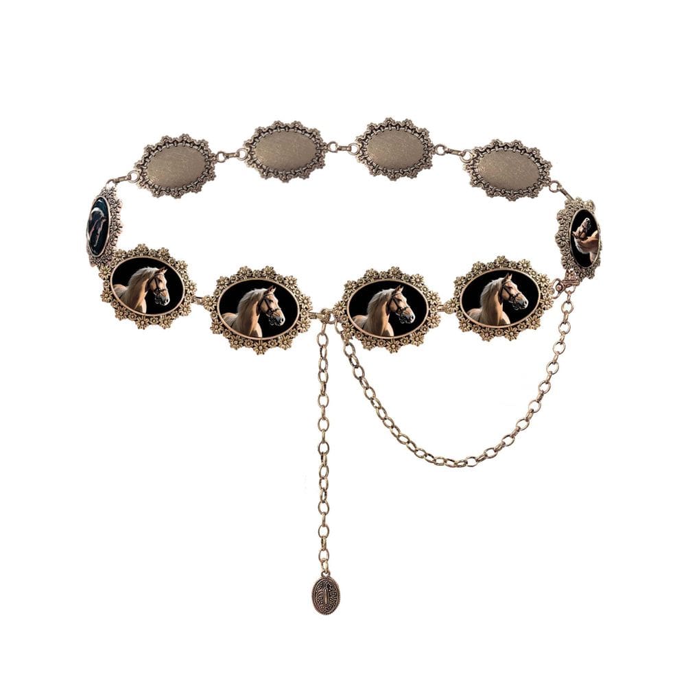 Western Belt TOPACC para mulheres Cowgirl Chain Rodeo Horse Concho