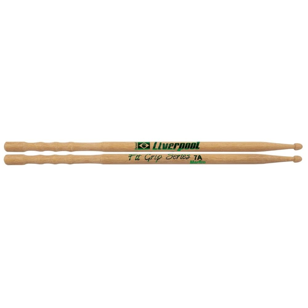 Baquetas Liverpool Fit Grip Series 7a Ponta De Madeira