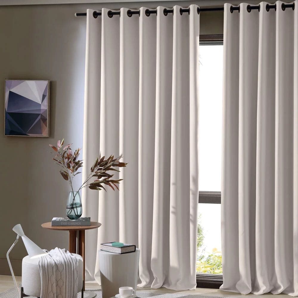 Cortina Blackout 260X250 Dupla Face Ilhos Bella Janela Cinza
