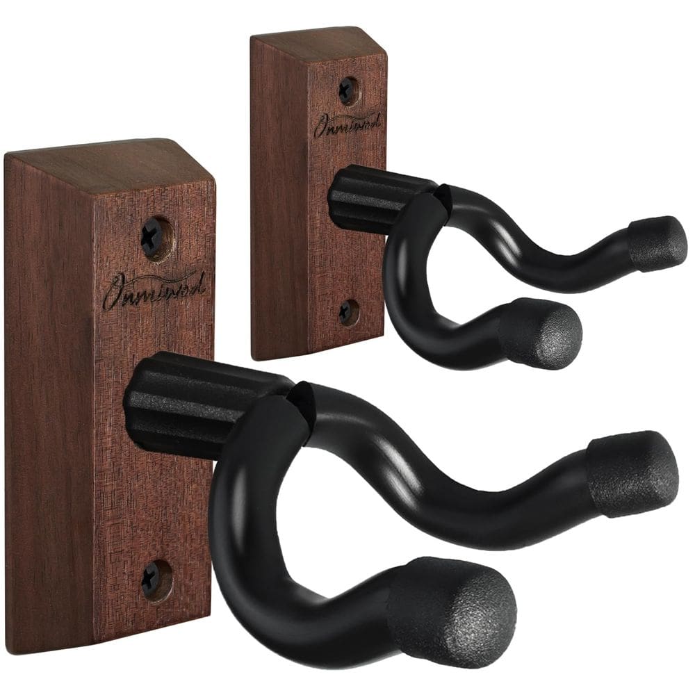 Suporte de parede para guitarra, pacote com 2 unidades Onmiwod Acacia Hardwood, em forma de U