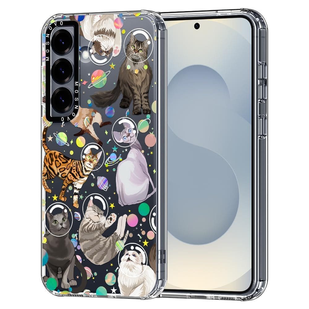Capa de telefone MOSNOVO para Samsung Galaxy S25 Plus Space Cat