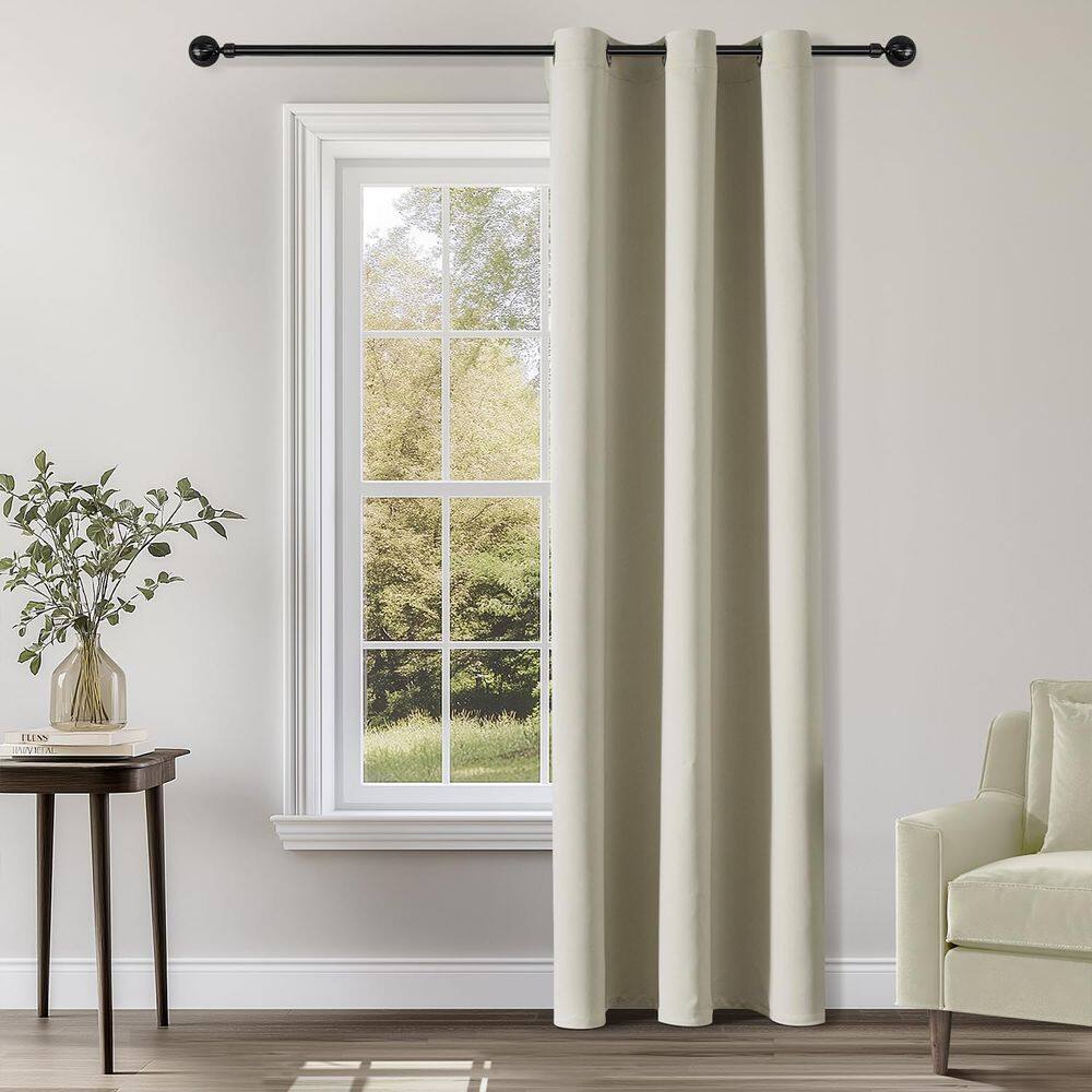 Cortinas Blackout ChrisDowa 198cm de comprimento para quarto bege