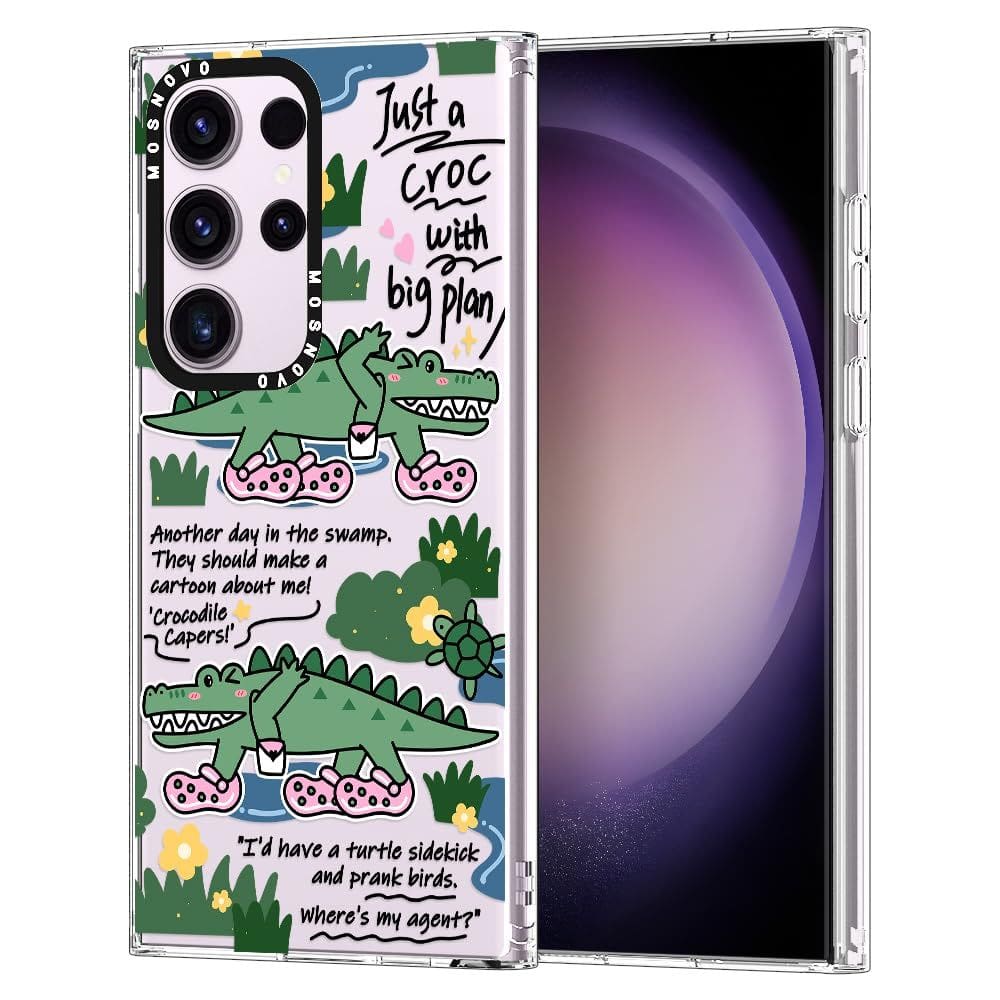 Capa de telefone MOSNOVO para Samsung Galaxy S23 Ultra Croc Design