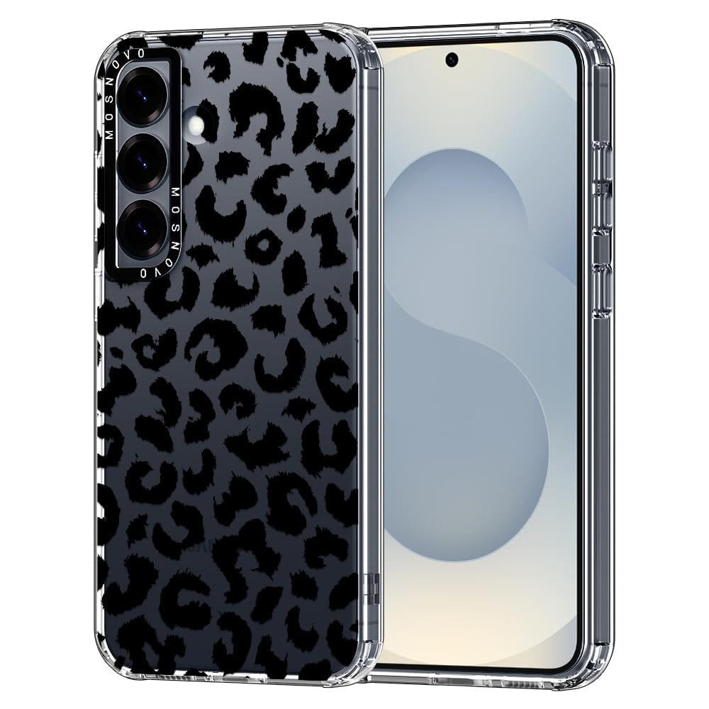 Capa de telefone MOSNOVO para Samsung Galaxy S25 Black Leopard