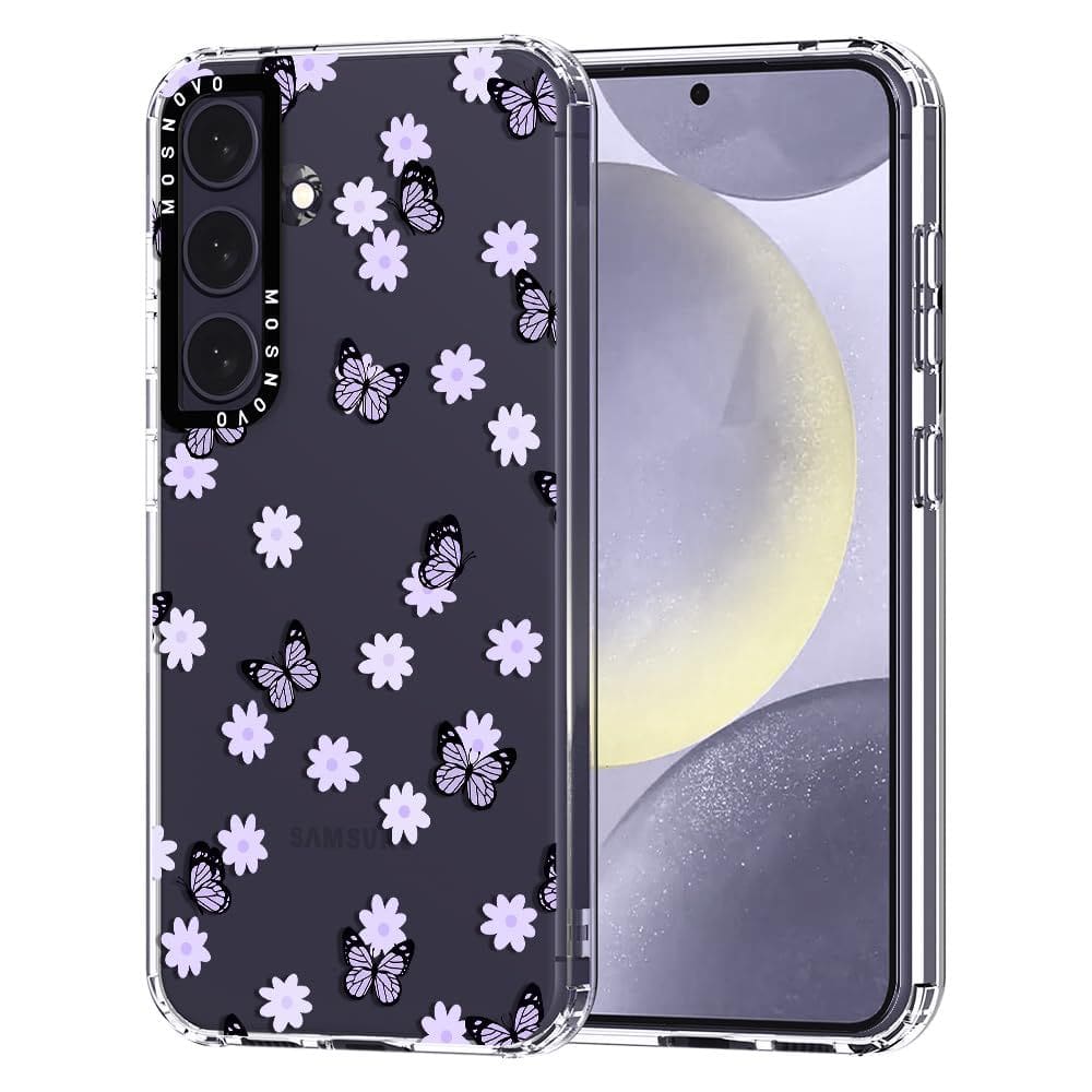 Capa de telefone MOSNOVO para Samsung Galaxy S24 Plus Lilac Butterfly