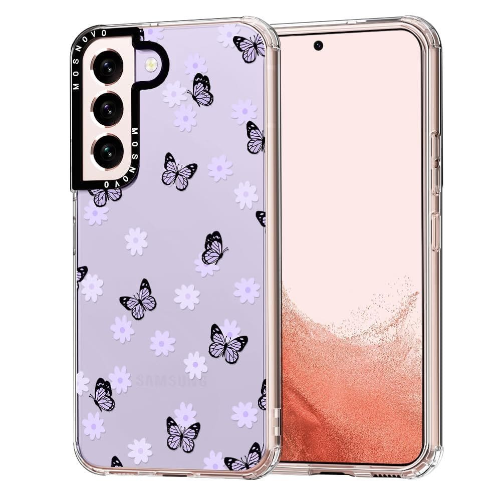 Capa de telefone MOSNOVO para Samsung Galaxy S22 Lilac Butterfly