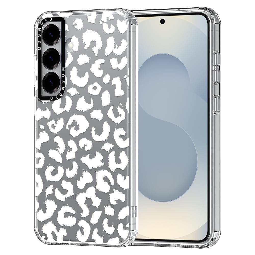 Capa de telefone MOSNOVO para Samsung Galaxy S25 Plus White Leopard