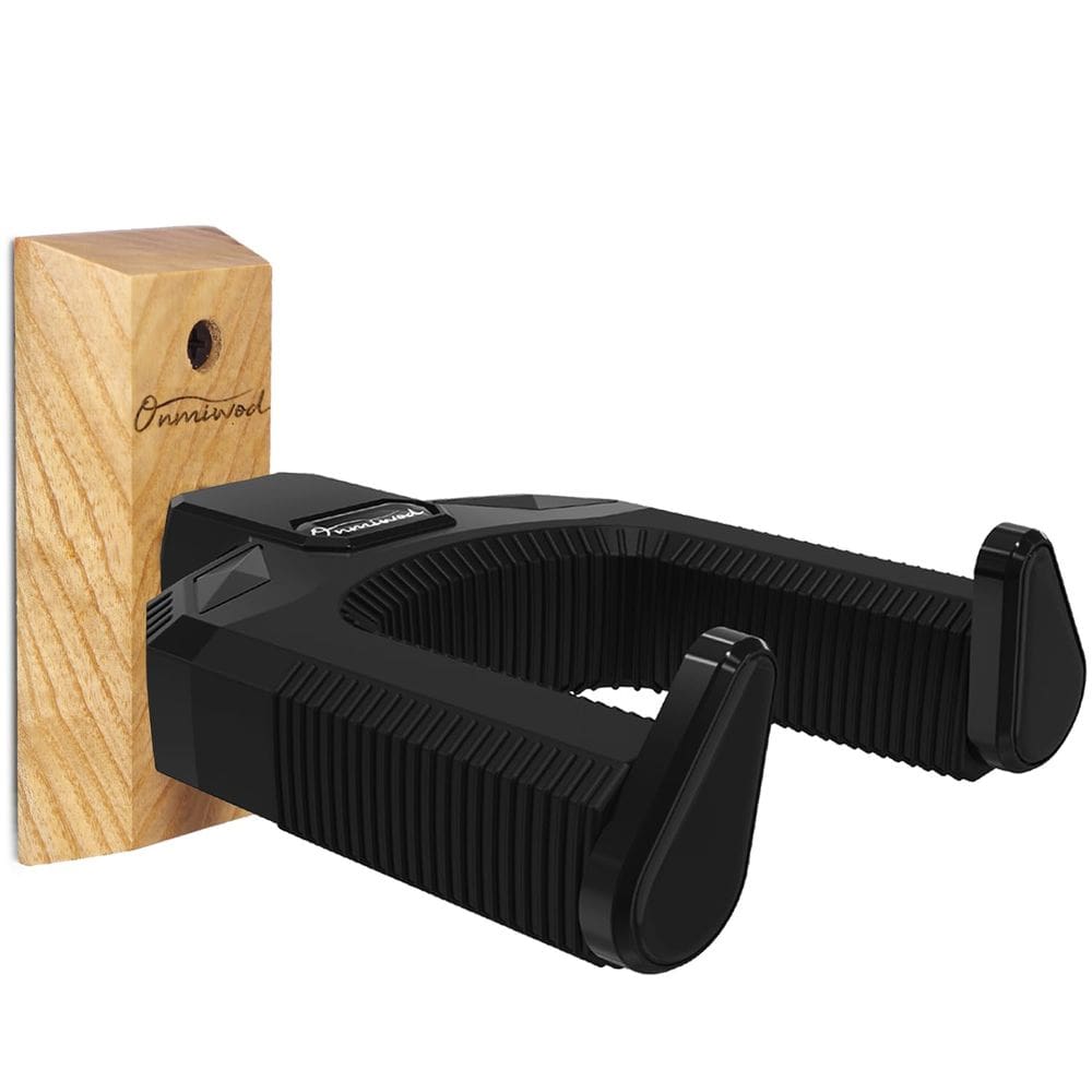 Suporte de parede para guitarra Onmiwod Auto Lock Ash Hardwood para guitarra