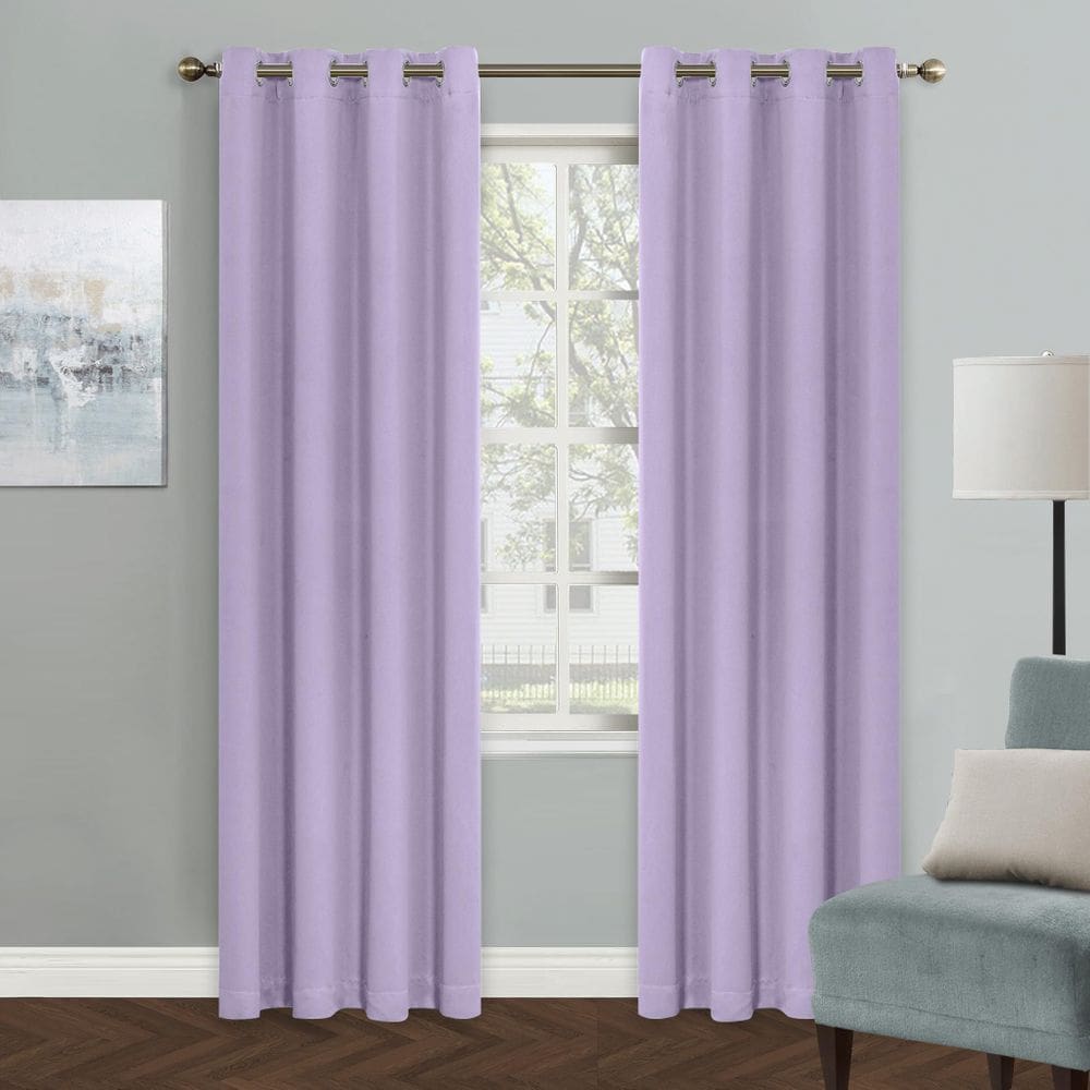 Cortinas MYSKY HOME Lilac Blackout 229x229cm para sala de estar