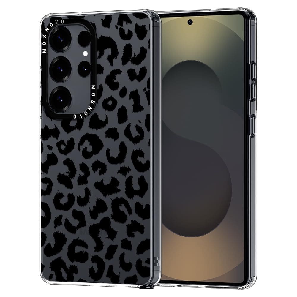 Capa de telefone MOSNOVO para Samsung Galaxy S25 Ultra Black Leopard