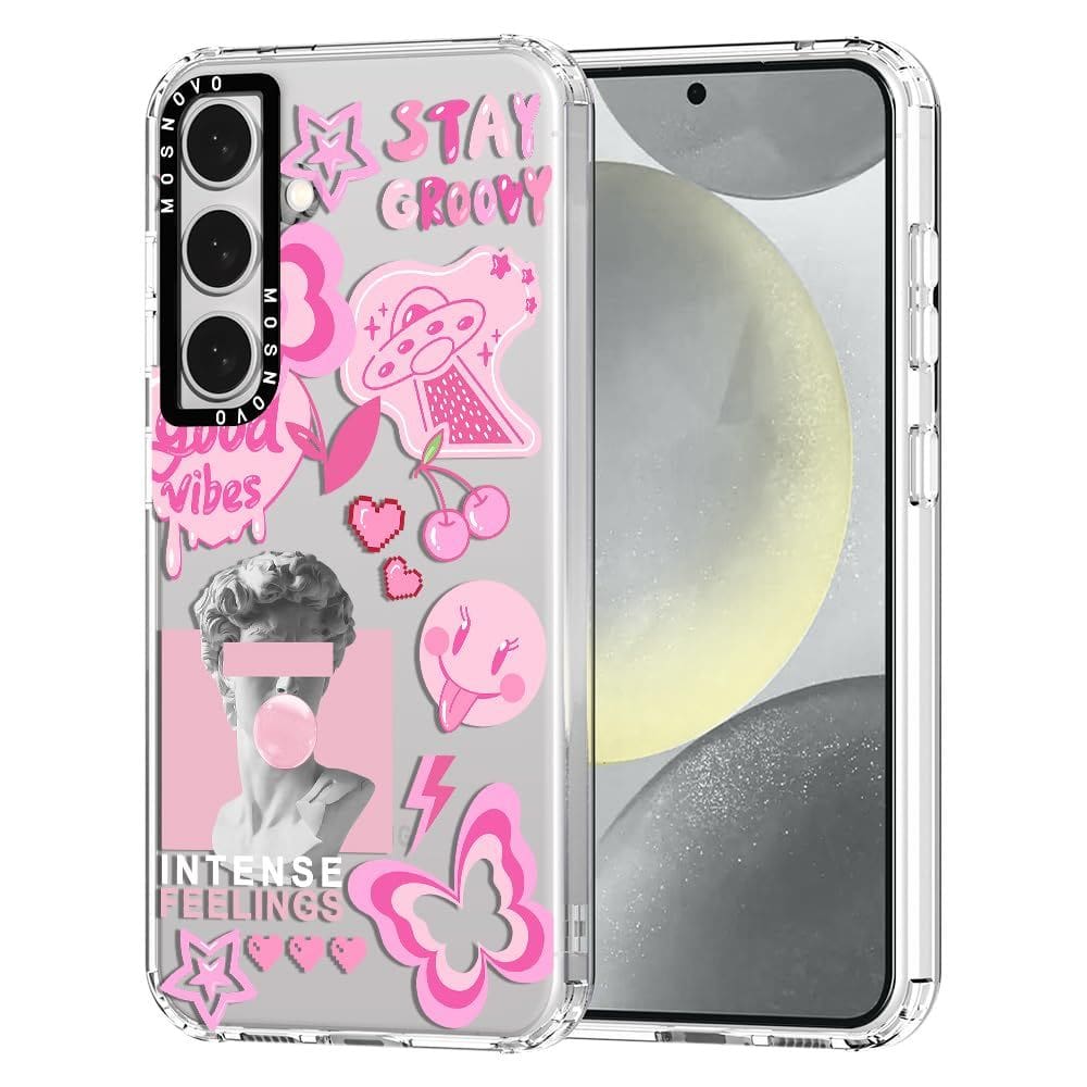 Capa de telefone MOSNOVO para Samsung Galaxy S24 Plus Pink Culture