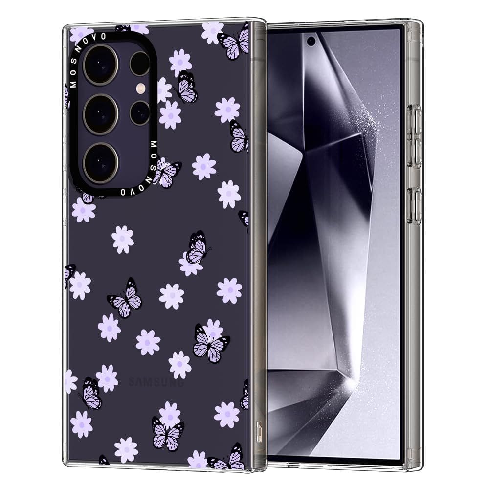 Capa de telefone MOSNOVO para Samsung Galaxy S24 Ultra Lilac Butterfly