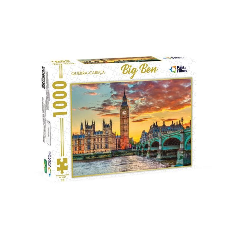 Quebra Cabeça 1000 Peças Colorido Puzzle Big Ben Londres
