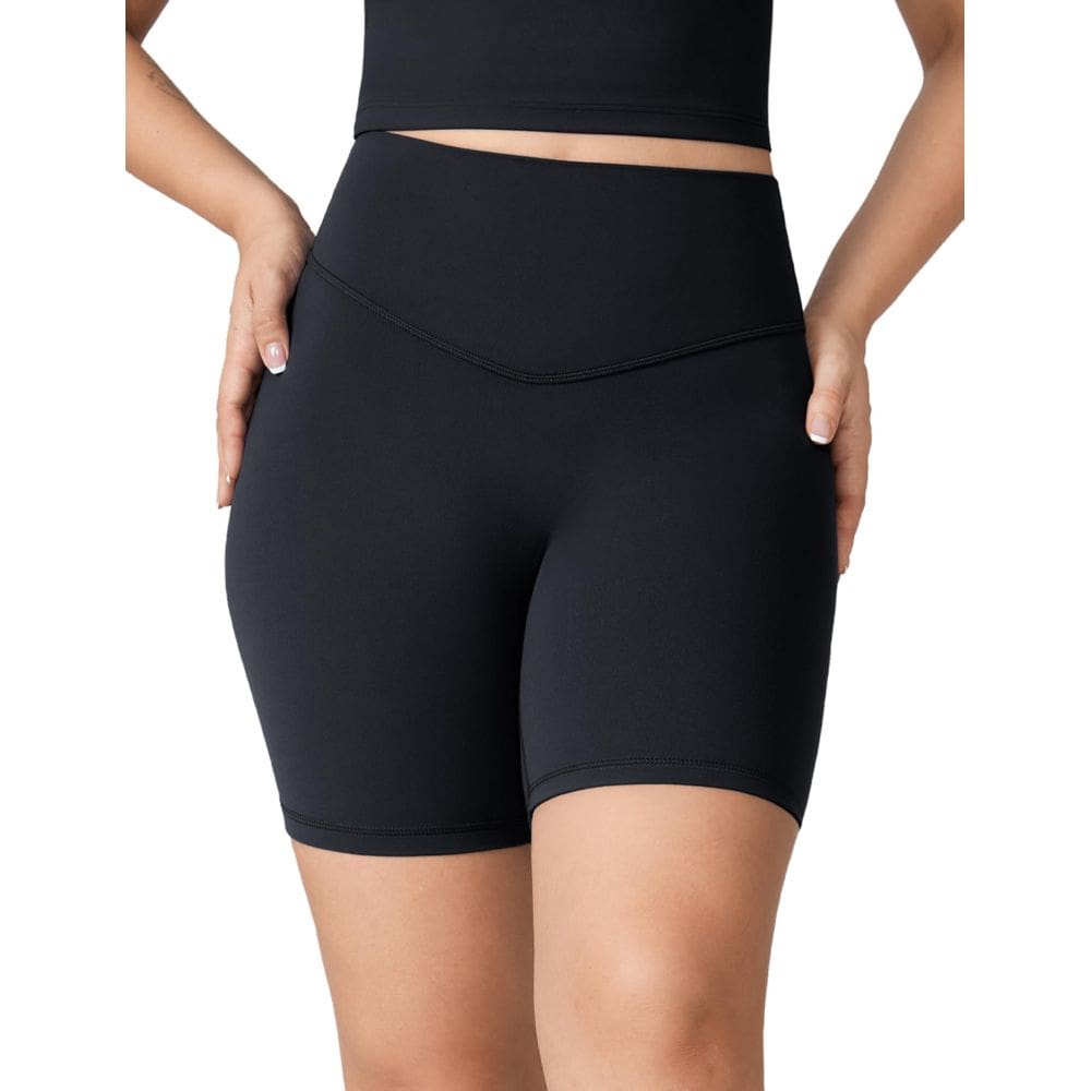 Shorts de treino para motociclistas UNISSU Hugcurve High Waist Yoga pretos XS