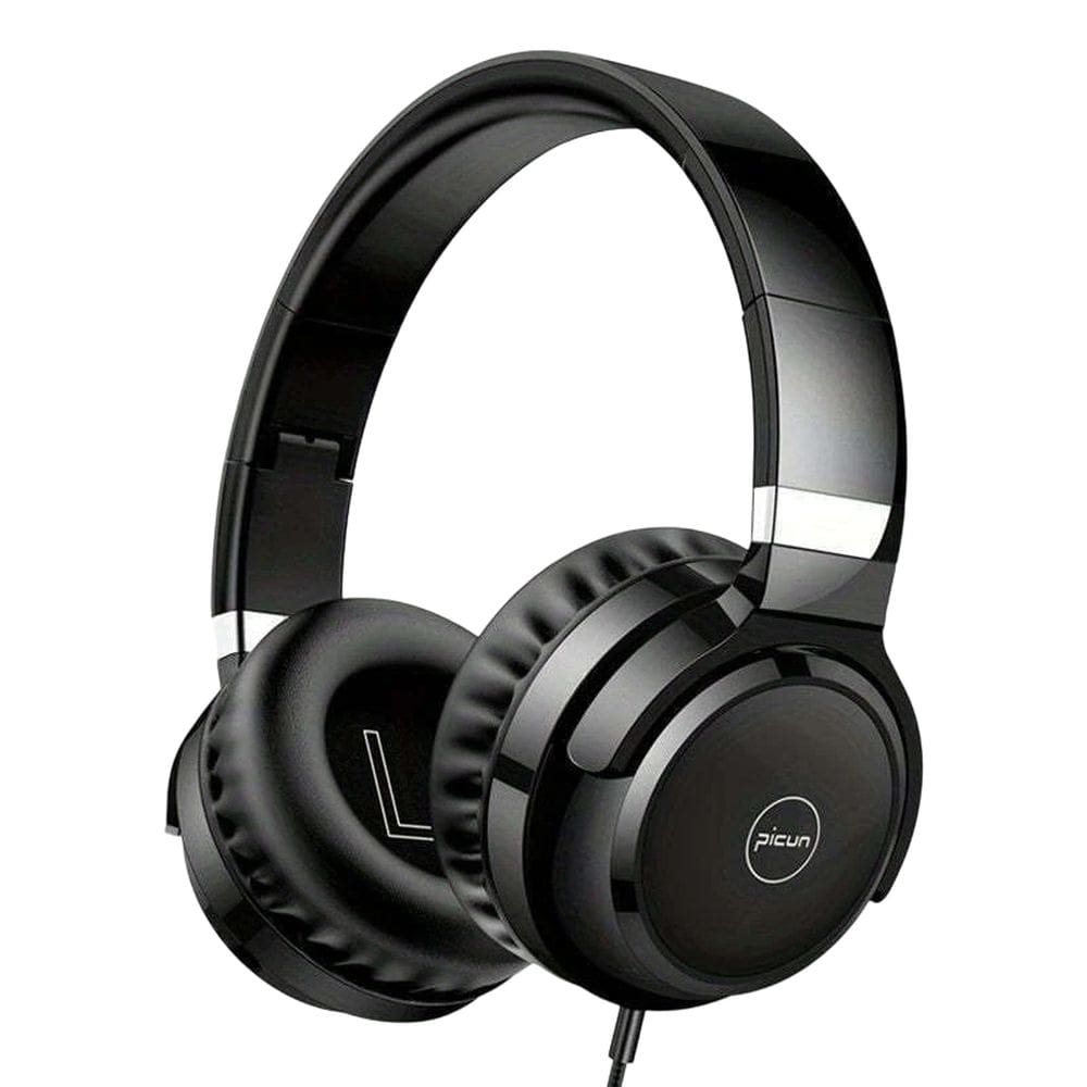 Fones de Ouvido Picun C60 com Microfone Leves e Dobraveis